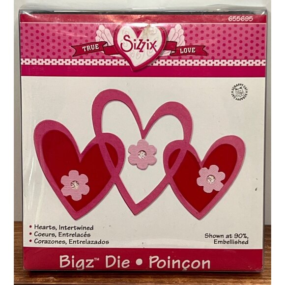 HTF RARE Sizzix Bigz Die Hearts Intertwined 655695 - Picture 1 of 2